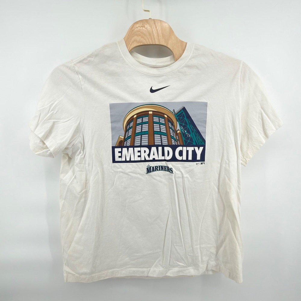 Nike T-Shirt Mens XXL White Seattle Mariners Emerald City Graphic Tee